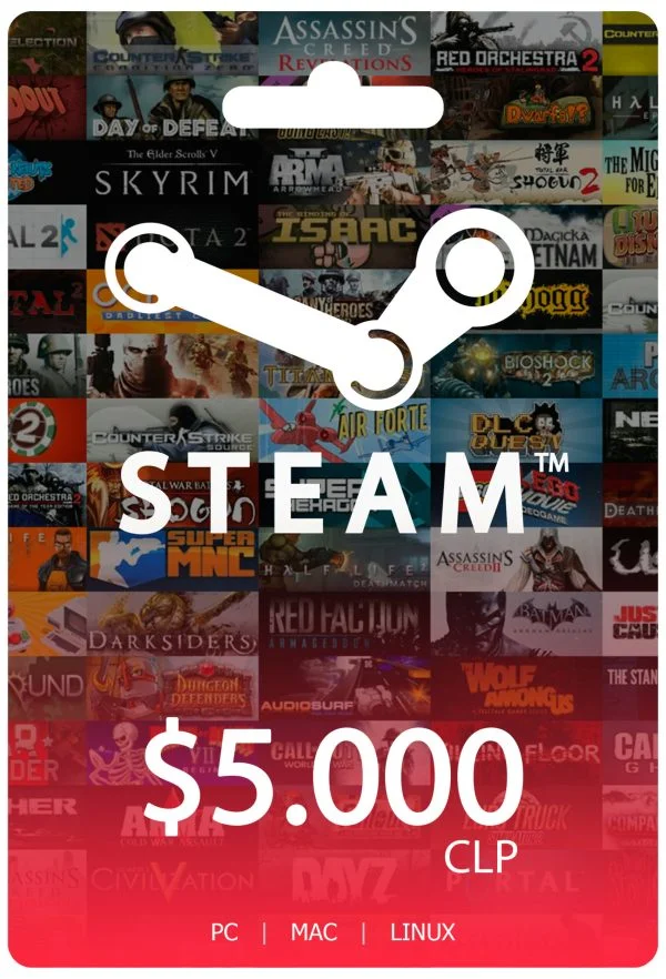 Steam Wallet $5.000 CLP (Código Digital)