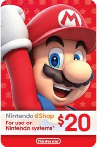 Código Nintendo Eshop $20 para cuentas de EEUU (Digital)