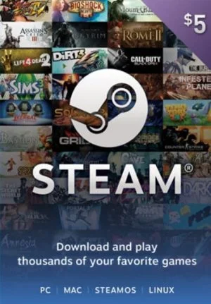 Steam Wallet $5 USD EEUU