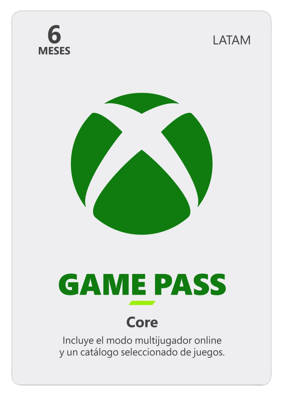 Xbox game pass core 6 meses chile chilecodes