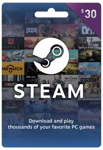 Steam Wallet $30 USD (~ $28.000 CLP)