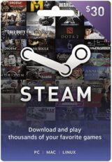 Steam Wallet $30 USD (~ $27.000 CLP)