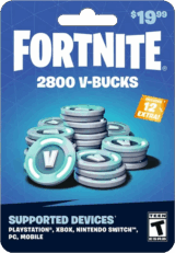 Fortnite US$25 (2800 Pavos vBucks)